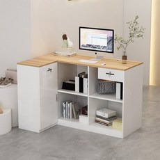 안내데스크 카운터 계산대 미용실, 100x60x90cm, 사용자정의된4개의정사각형그리드(색상방향에대한참