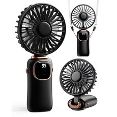 콜드스카이 휴대용 핸드헬드 LED 디스플레이로 작동하는 4000MAH 배터리 핸드헬드 데스크 3인치 개인 소형 1개 90 접이식 책상 베이스 포함 여성용 스피드 래시 메이크업 5개, Black