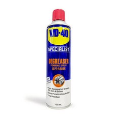 WD-40 SPECIALIST 去油劑 泡沫噴霧 水性 快速清除油垢、油脂、污垢及灰塵 低殘留, 1個, 450mL