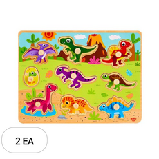 투키토이 공룡 꼭지 퍼즐, 2개, 9피스