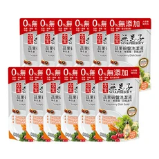 古寶無患子 蔬果碗盤洗潔液 補充包, 800g, 12個