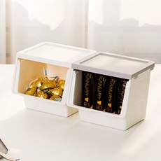 커피 차 정리 수납함 탕비실 사무실 티백 적층식 캡슐 보관함 간식 케이스, 색상, 민트, 1개