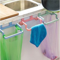 可掛式垃圾架可掛式廚房垃圾桶 橱櫃門掛架 掛塑膠袋架, 1個, 掛式-不挑色, 不挑色