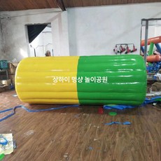 징검다리 장애물 체육대회 삼각 사다리 운동회 단체 교구 풍선 에어 바운스, 1개, 진그레이 두꺼운 터널