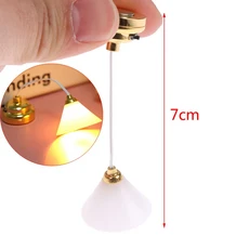 인형의 집 펜던트 1:12 레트로 유럽 스타일 미니 LED 램프 꽃 천장 조명 벽 방 야외 장식 장난감, 10 13