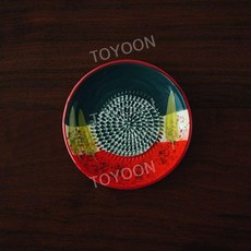 스페인 마늘 접시 도자기 강판 그릇 즙짜개 마늘갈이, 삼색