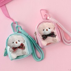 일정 리본 곰돌이 파우치 키링 7000, 1개, 상세페이지 참조