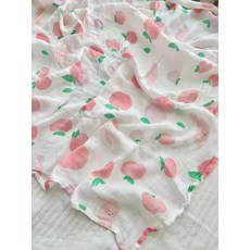 대나무 섬유 담요 여름용 소프트 쿨링 용, 1개, 이중층 피치 토끼