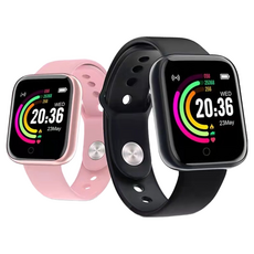粉色時尚智慧手環，輕巧舒適，健康監測，訊息提醒, 黑, 1, 1