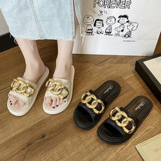 블링 메탈장식 슬리퍼 DS-0270 장식 실내화 여성샌들 여름 샌들 신발 털신 여성 쪼리