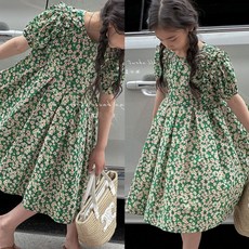 Arbea 女童碎花短袖公主裙
