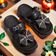 리본샌들 5cm 키 높이 웨지샌들