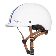 채움다 자전거 헬멧 안전 통학용 도시 라이딩, 1개, 화이트 컬러 스트라이프 프리사이즈