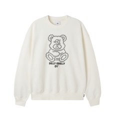 오와이 스티치 DOLLY CREWNECK - 화이트