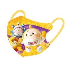 卡皮巴拉兒童口罩50入/組 4D立體獨立包裝小孩口罩 大童口罩KN95/KF94口罩【買250片送50片】, 1個, 蛋仔E 獨立包裝，下標數1為50片, 蛋仔E, 50片