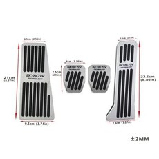 마쯔다 자동차 가속 페달 브레이크 클러치 키트 발받침 논슬립 매트 인테리어, 3. LHD MT 4pcs Silver, 기본