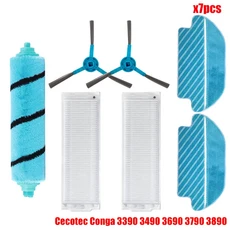 Cecotec Conga 용 메인 브러시 Hepa 필터 천 부품 3290 3390 3490 3590 3690 3790 3890 Ultra Titanium Vi, 16 set16