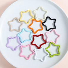 별모양 비너 오각형 카라비너 키링 부속 열쇠고리, 1개, 별모양 비너-06.연핑크