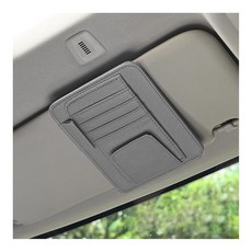 AUGENY 자동차 자동 선바이저 문서 바이저 오거나이저 보관 오거나이저 홀더 소형 등록, 그레이, 1개