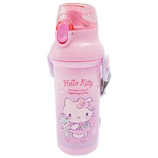 헬로키티 앵커 원터치 어깨끈 물통 480ml(핑크) 572863, 1개