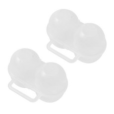 2 Girds 달걀 홀더 용기 플라스틱 달걀 보관함 누수 방지 보호 상자