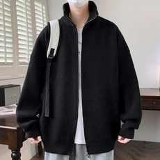 男裝春秋季長款針織開衫 韓系潮流有型休閒毛衣外套