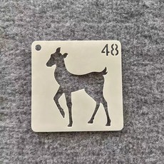 꽃 자연 동물 스텐실 도안 다회용 두꺼운 재사용, 1박스, 48