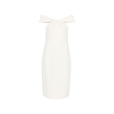 로렌랄프로렌 트위스트 숄더 미디 드레스