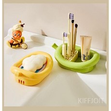 바나나 칫솔 수납 거치대 에우셉, 옐로우+그린