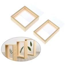 미니 웨딩 장식 패션 아트 식물 표본 사진 홀더 액자 나무, rectangle-7 inch 2