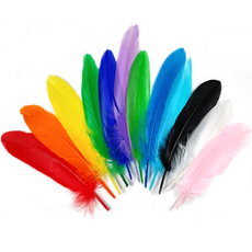 깃털 새깃털 장식, 1개, 빨강