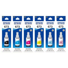 엡손 정품 잉크 T673 (T673500/ 밝은청록 ) 70ml L805 L800 L810, T6735 - 밝은 청록(LC), 1개