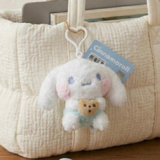 오후꽃 산리오 키링 인형 쿠키 냠냠 털인형 뽀글이 13cm, 시나모롤, 1개 시나모롤, 1개