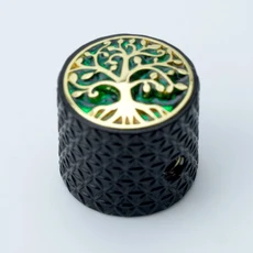 1PCS GUYKER 표면 생명의 큰 나무 전위차계 손잡이 내경 6MM 기타베이스 용, 02 하얀색