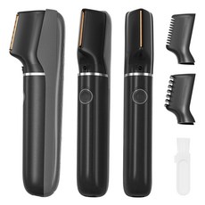 Gaayou 모근제거기 바디트리머 남성 브라질리언 제모기 V형 세로구조 1mm & 3mm 초정밀 길이 조절 가능 IPX6 방수 부드러운 전기 면도기 남녀 겸용, 블랙, MG0230, 전기면도기
