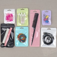 죠리퐁퐁 1P 컬러 소분 지퍼백 6~10cm 소포장지퍼백, 7.5x10 - 퍼플