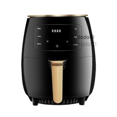 無油炸鍋 烤盤烤鍋 氣炸鍋 煎烤炸鍋 大容量, 6L黑色 英文110V