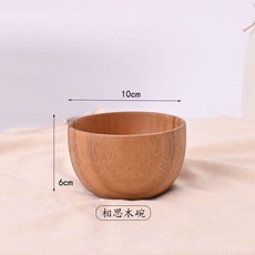 日式木碗 實木相思木圓碗 沙拉碗, 相思木整木 木碗10*6cm 送木勺, 1個