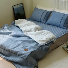 시어서커 여름 국산 이불 세트 아사면 냉감 차렵이불 쿨 순면 시원한 침구