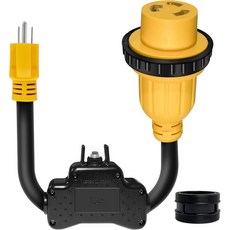 1.5피트 과부하 보호 회로 차단기가 있는 15암페어에서 30암페어 해상 해안 전원 어댑터 요트용 네마 5-15P에서 L5-30R 트위스트 락 보트 코드 110V 15A 가정용