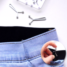 데이벤처 바지 허리핏 조절 히든 클립, 10개, 실버