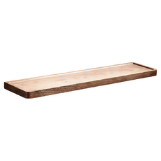 免打孔實木一字隔板置物架, 1, 木色