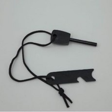 백패킹 불피우기 파이어스틱 휴대용 부싯돌, 1개, 블랙