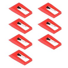 레코드 플레이어 바늘 턴테이블과 호환용 7 Pcs 다이아몬드 스타일러스 교체 Crosley Ion Numark Sanyo 등과 호환용 교체 바늘, [01] 옵션1, A11, 빨간색