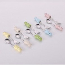 백화점 동일상품 삼미 펭귄 아크릴 유아 어린이 아기 스푼 포크 택1, 스카이블루, 1개