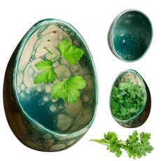 허브 스트리퍼 볼 효율적인 허브 스트리핑을 위한 도자기 허브 스트리퍼 주방용 수제 세라믹 그릇 314012, 허브 스트리퍼 볼, 효율적인 허브 스트리핑을 위한 도자