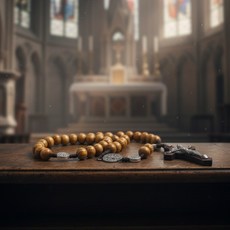 카톨릭 원목 십자가 목걸이 우드 팬던트 남녀공용