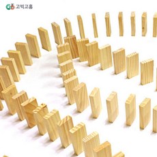초등학생 단체게임용 원목 도미노장난감 100p 세트 교구 블록놀이 키즈카페 조카선물, 1개