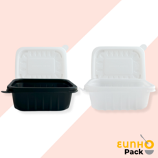 은호팩 사각반죽용기 300ml 포장 일회용 배달 미니 죽용기, 1박스, 300개, 반투명