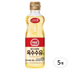 해표 옥수수유, 900ml, 5개